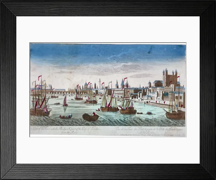 Framed Print : Tower of London, 1766 Framed Print : Tower of London, 1766