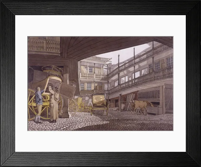 Framed Print : The Spread Eagle, Gracechurch Street, London, 1814. Artist: Robert Blemmell Schnebbelie