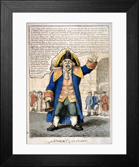 Framed Print : A beadle outside the Bank of England, London, 1814. Artist: C Williams