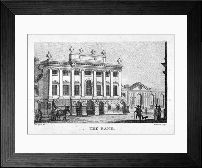 Framed Print : The Bank of England, City of London, c1800. Artist: Thomas Rothwell Framed Print : The Bank of England, City of London, c1800. Artist: Thomas Rothwell