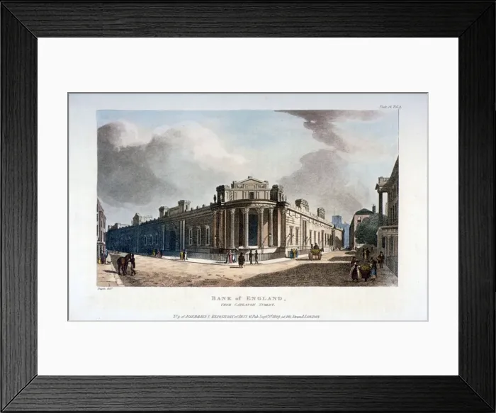 Framed Print : The Bank of England, from Cateaton Street, City of London, 1809 Framed Print : The Bank of England, from Cateaton Street, City of London, 1809