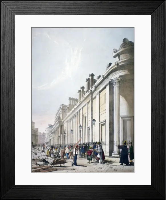 Framed Print : View of the Bank of England City of London, 1842 Artist Framed Print : View of the Bank of England City of London, 1842 Artist