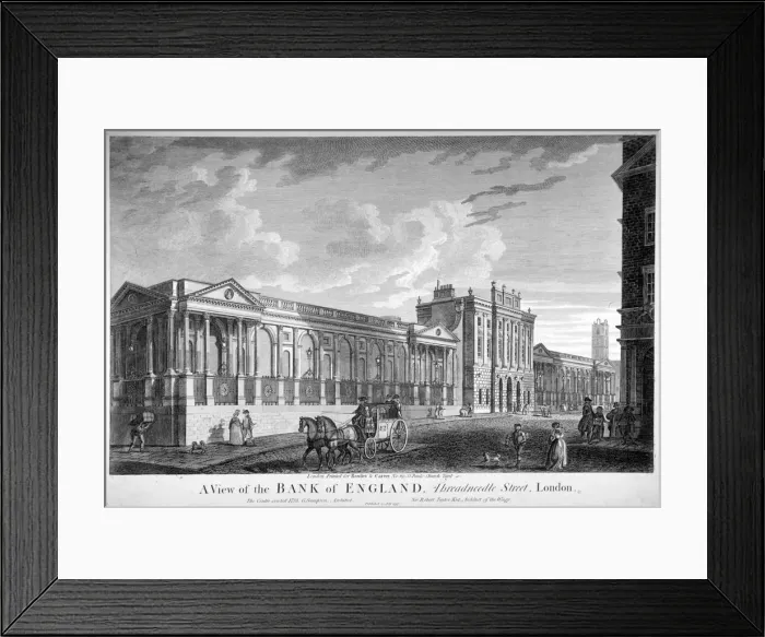 Framed Print : The Bank of England, City of London, 1797 Framed Print : The Bank of England, City of London, 1797
