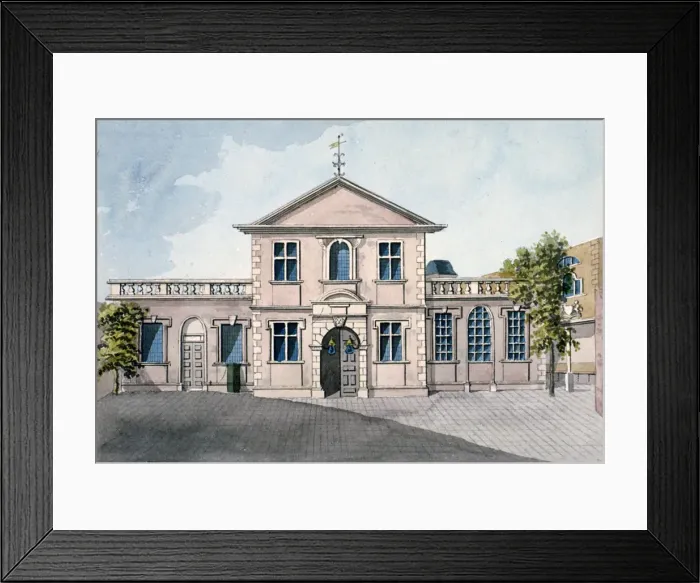 Framed Print : Barber Surgeons Hall, Monkwell Street, City of London, c1800 Framed Print : Barber Surgeons Hall, Monkwell Street, City of London, c1800