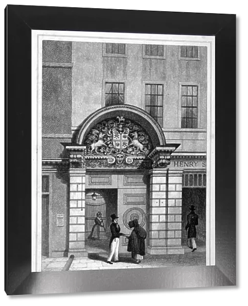 Entrance to Barber Surgeons Hall, City of London, 1830. Artist: John Greig