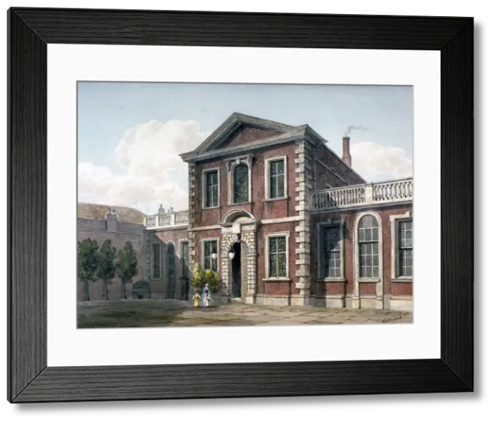 Framed Print : Barber Surgeons Hall and Courtyard, City of London, 1812 Framed Print : Barber Surgeons Hall and Courtyard, City of London, 1812