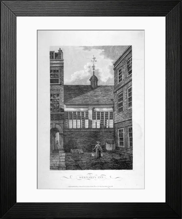 Framed Print : Barnards Inn, City of London, 1804 Framed Print : Barnards Inn, City of London, 1804