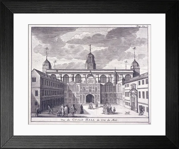 Framed Print : Guildhall, London, 1707 Framed Print : Guildhall, London, 1707