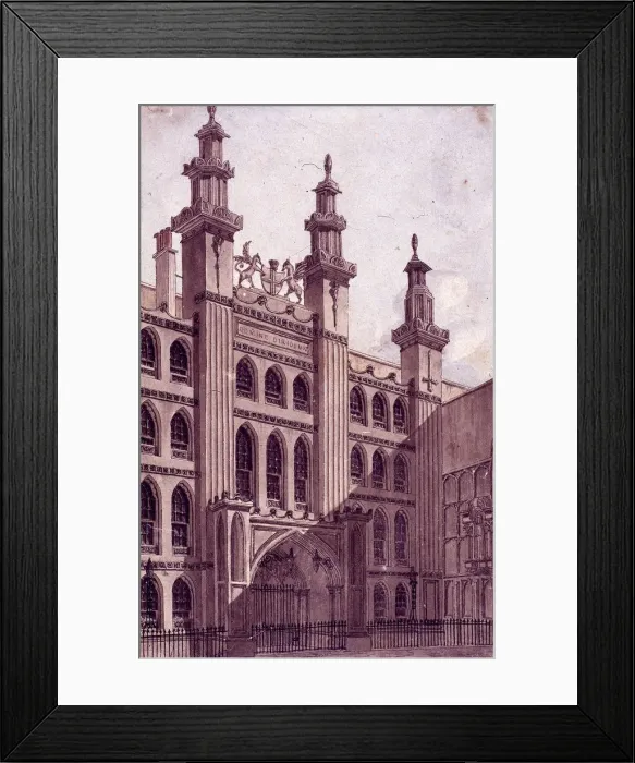 Framed Print : Guildhall, London, c1800. Artist: Charles Tomkins Framed Print : Guildhall, London, c1800. Artist: Charles Tomkins