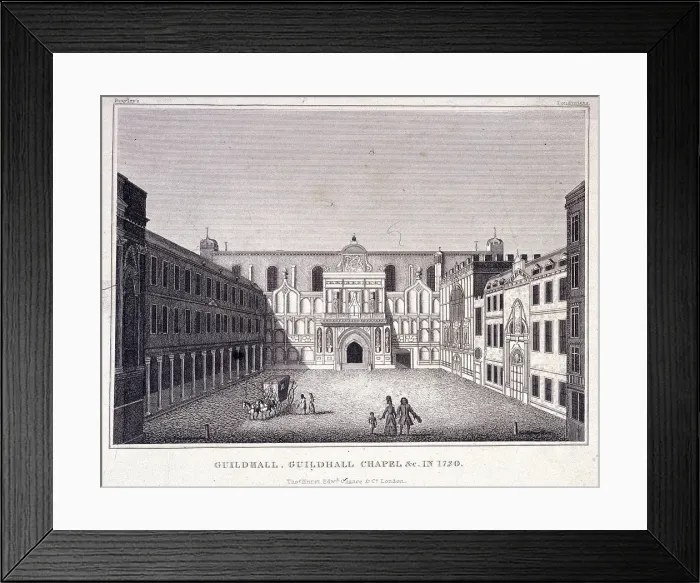 Framed Print : Guildhall, London, 1828 Framed Print : Guildhall, London, 1828