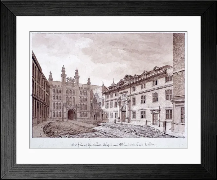 Framed Print : Guildhall, London, 1820. Artist: John Chessell Buckler Framed Print : Guildhall, London, 1820. Artist: John Chessell Buckler