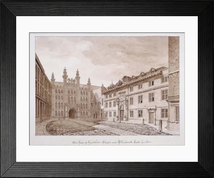 Framed Print : Guildhall, London, 1739. Artist: William Henry Toms Framed Print : Guildhall, London, 1739. Artist: William Henry Toms