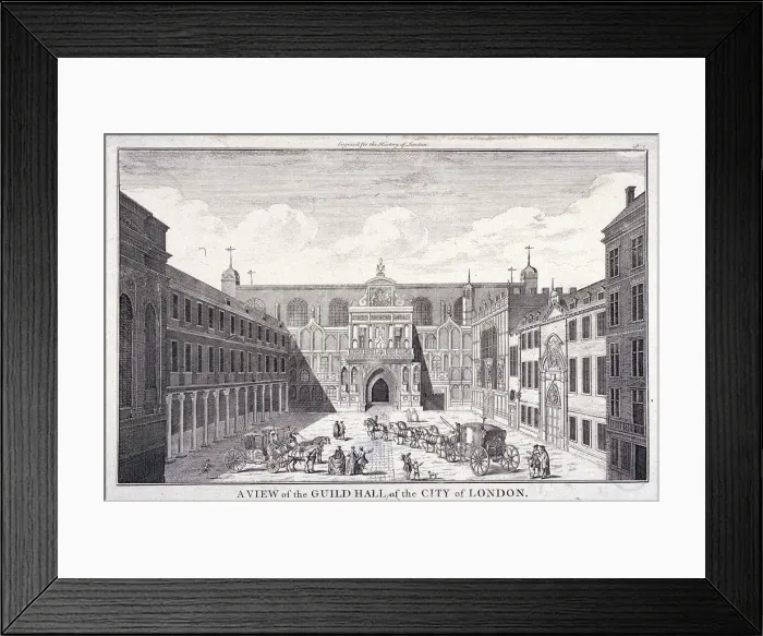 Framed Print : Guildhall, London, 1756 Framed Print : Guildhall, London, 1756