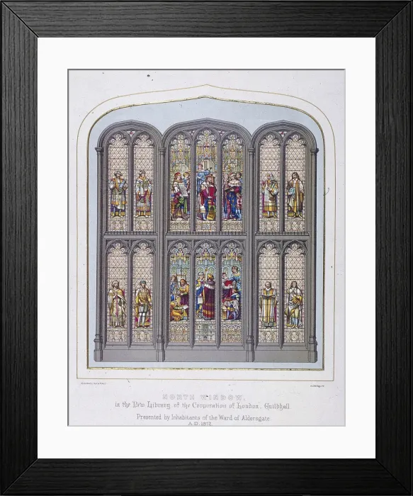 Framed Print : Guildhall Library, London, 1872. Artist: R Canton Framed Print : Guildhall Library, London, 1872. Artist: R Canton