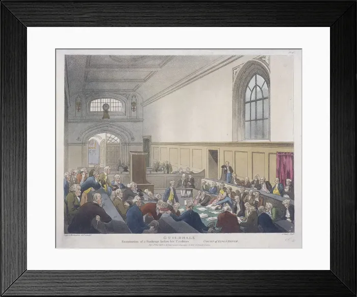 Framed Print : Court of Kings Bench, Guildhall, London, 1808. Artist: J Bluck Framed Print : Court of Kings Bench, Guildhall, London, 1808. Artist: J Bluck
