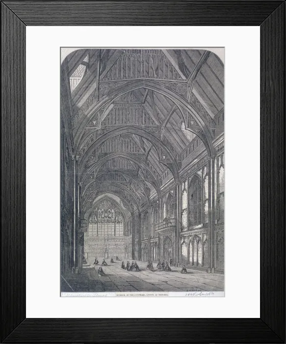 Framed Print : Guildhall, London, 1865 Framed Print : Guildhall, London, 1865
