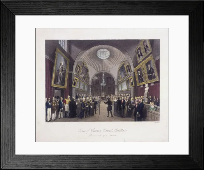Framed Print : Guildhall Council Chamber, London, c1840. Artist: Harlen Melville Framed Print : Guildhall Council Chamber, London, c1840. Artist: Harlen Melville