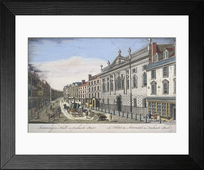 Framed Print : Ironmongers Hall, London, c1750. Artist: T Loveday Framed Print : Ironmongers Hall, London, c1750. Artist: T Loveday