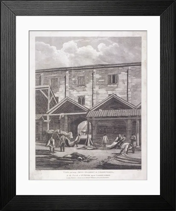 Framed Print : Leadenhall Market, London, 1825. Artist: Thomas Dale Framed Print : Leadenhall Market, London, 1825. Artist: Thomas Dale
