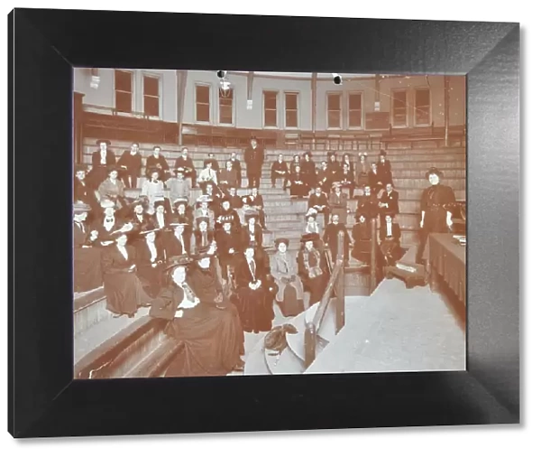 Men and women attending a literature class, Hackney Downs Secondary School, London, 1908