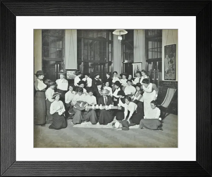 Framed Print : First aid class for women, Montem Street Evening Institute, London, 1913 Framed Print : First aid class for women, Montem Street Evening Institute, London, 1913