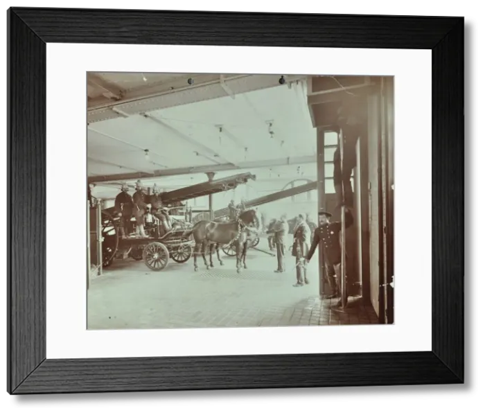 Framed Print : Kensington Fire Station, No 13 Old Court Place, Kensington, London, 1905 Framed Print : Kensington Fire Station, No 13 Old Court Place, Kensington, London, 1905