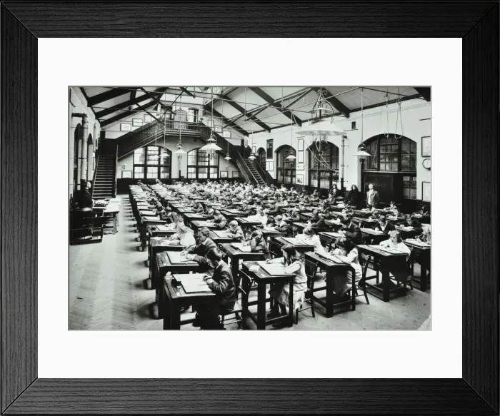 Framed Print : Sitting examinations, Crawford Street School, Camberwell, London, 1906 Framed Print : Sitting examinations, Crawford Street School, Camberwell, London, 1906