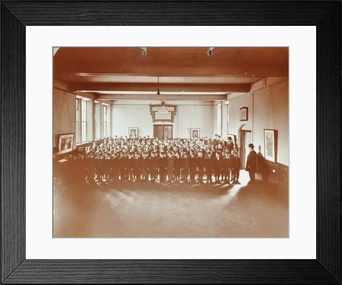 Framed Print : Prayers, Jews Free School, Stepney, London, 1908 Framed Print : Prayers, Jews Free School, Stepney, London, 1908