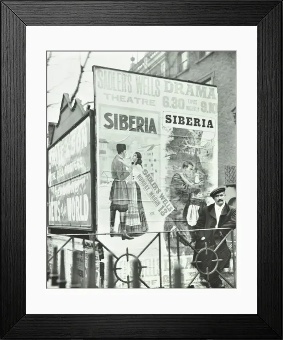Framed Print : Advertising hoardings, 344 City Road, London, 1911 Framed Print : Advertising hoardings, 344 City Road, London, 1911