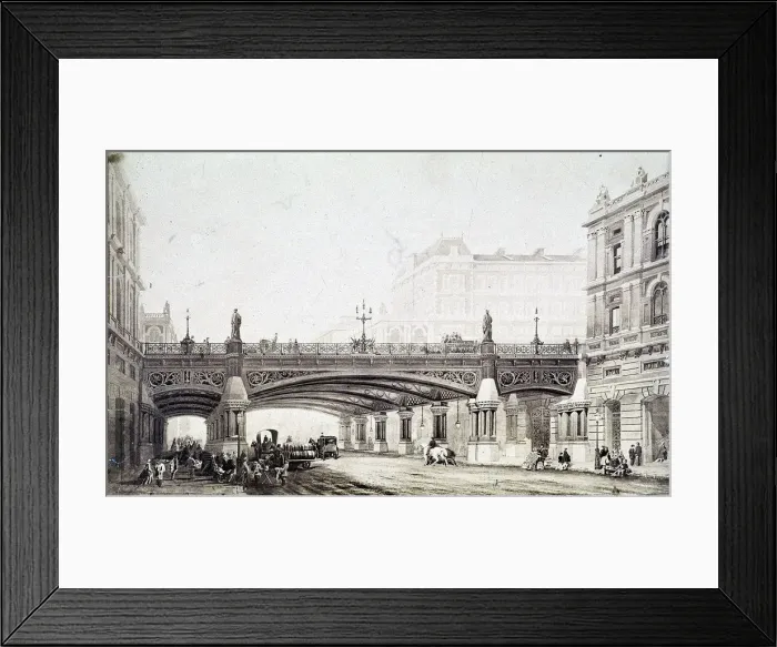 Framed Print : Holborn Viaduct, London, c1865. Artist: William Haywood Framed Print : Holborn Viaduct, London, c1865. Artist: William Haywood