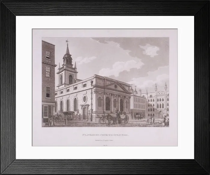 Framed Print : St Lawrence Jewry, London, 1798. Artist: Thomas Malton II Framed Print : St Lawrence Jewry, London, 1798. Artist: Thomas Malton II