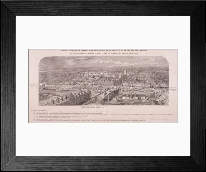 Framed Print : Holborn Viaduct, London, c1865. Artist: Young Framed Print : Holborn Viaduct, London, c1865. Artist: Young