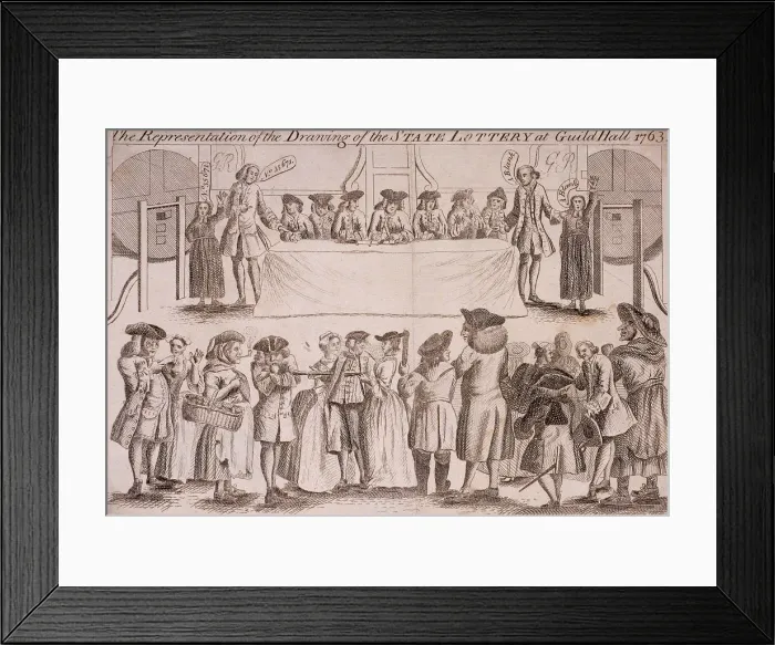 Framed Print : State Lottery at Guildhall, London, 1763 Framed Print : State Lottery at Guildhall, London, 1763