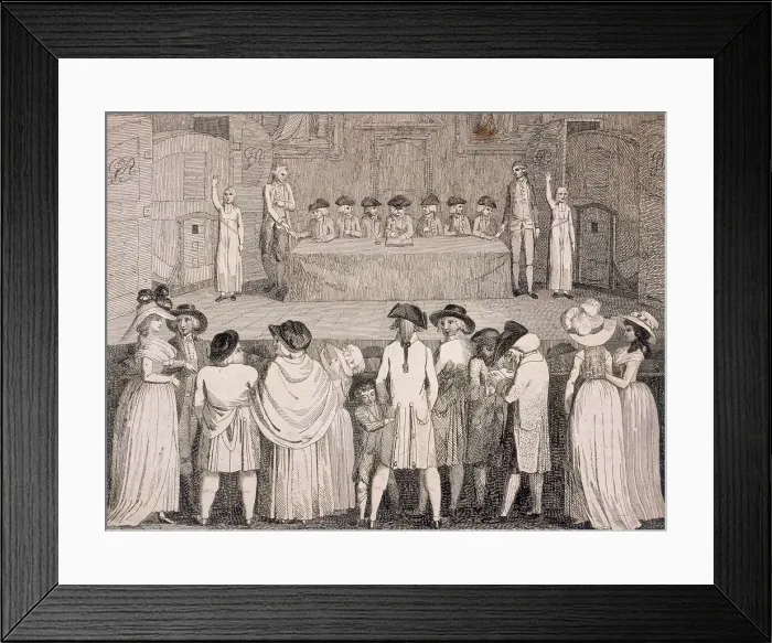 Framed Print : State Lottery at Guildhall, London, c1790 Framed Print : State Lottery at Guildhall, London, c1790
