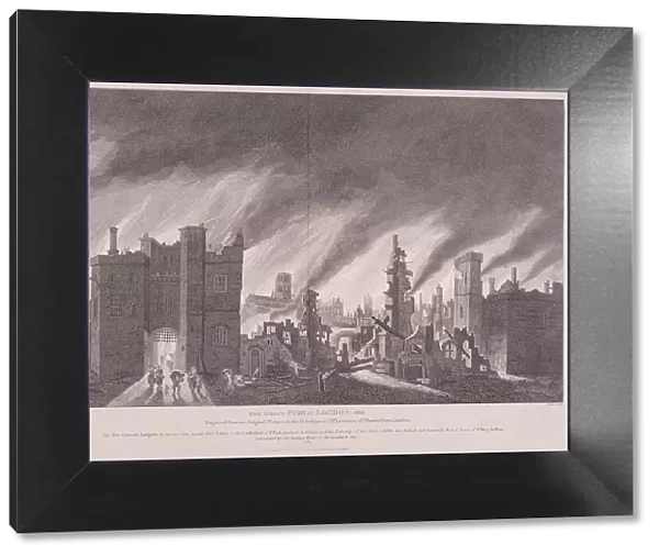 Ludgate, The Great Fire of London, 1811. Artist: John Stow