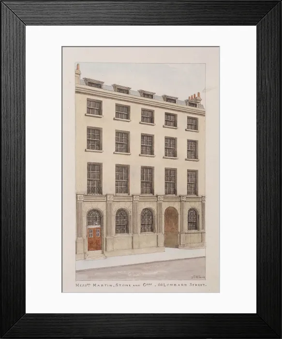 Framed Print : Lombard Street, London, c1850. Artist: Thomas Rowlandson Framed Print : Lombard Street, London, c1850. Artist: Thomas Rowlandson