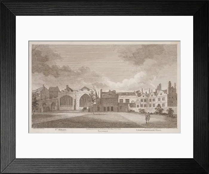 Framed Print : Leathersellers Hall, London, 1799. Artist: James Peller Malcolm Framed Print : Leathersellers Hall, London, 1799. Artist: James Peller Malcolm