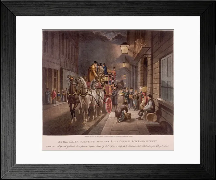 Framed Print : General Post Office, Lombard Street, London, 1827 Artist: Charles Hunt Framed Print : General Post Office, Lombard Street, London, 1827 Artist: Charles Hunt