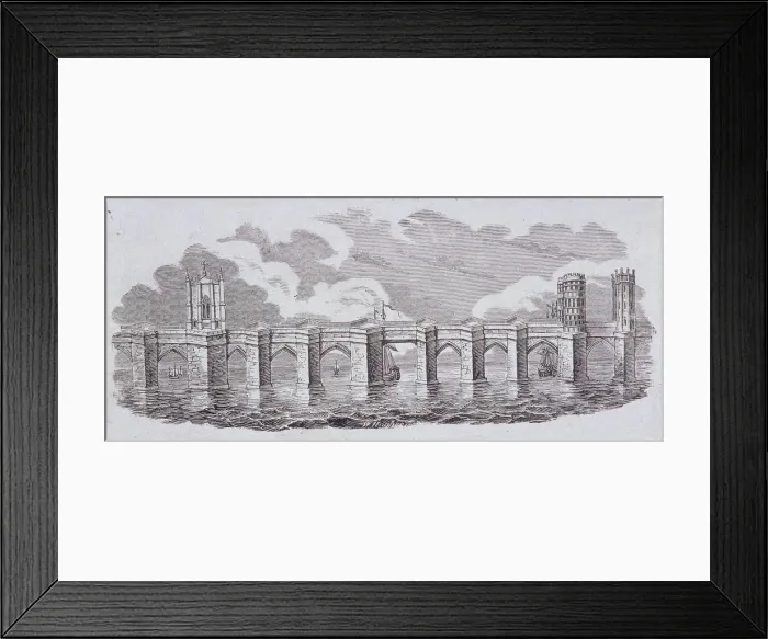 Framed Print : London Bridge (old), London, c1870 Framed Print : London Bridge (old), London, c1870