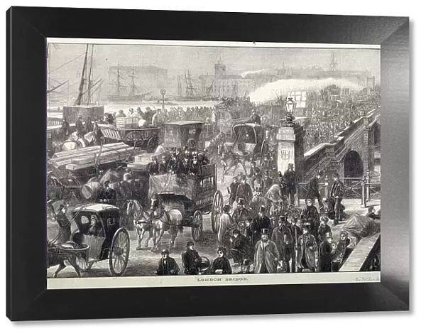 London Bridge (new), London, 1872. Artist: Joseph Swain