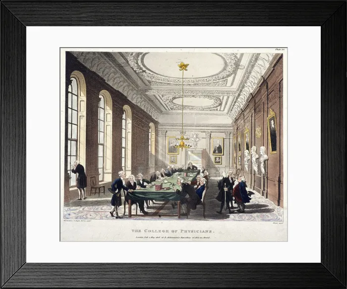 Framed Print : College of Physicians, London, 1808. Artist: Augustus Charles Pugin Framed Print : College of Physicians, London, 1808. Artist: Augustus Charles Pugin