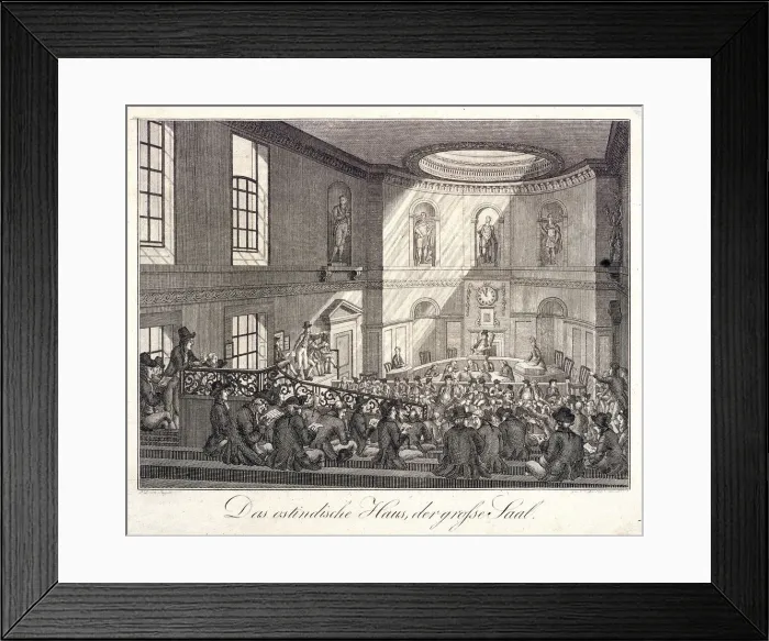 Framed Print : East India House, London, 1808. Artist: Boettger Framed Print : East India House, London, 1808. Artist: Boettger