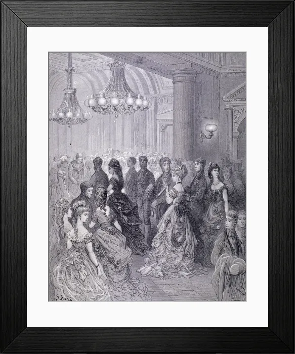 Framed Print : A Ball at the Mansion House, 1872. Artist: Journard Framed Print : A Ball at the Mansion House, 1872. Artist: Journard