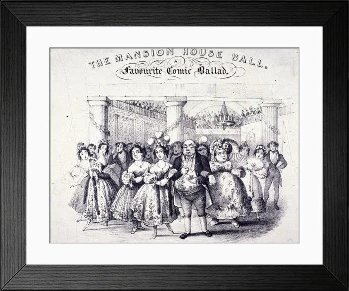 Framed Print : The Mansion House Ball, a Favourite Comic Ballad, 1825 Framed Print : The Mansion House Ball, a Favourite Comic Ballad, 1825