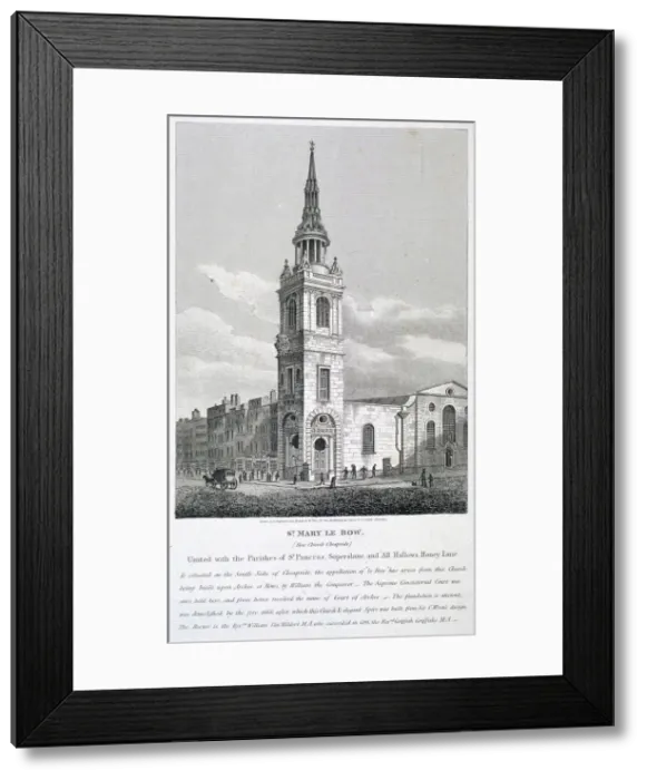 Framed Print : St Mary-le-Bow, London, 1812. Artist: William Wise Framed Print : St Mary-le-Bow, London, 1812. Artist: William Wise