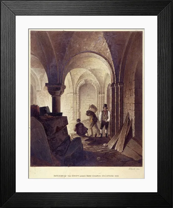 Framed Print : St Mary-le-Bow, London, 1834. Artist: Charles Edwin Gwilt Framed Print : St Mary-le-Bow, London, 1834. Artist: Charles Edwin Gwilt