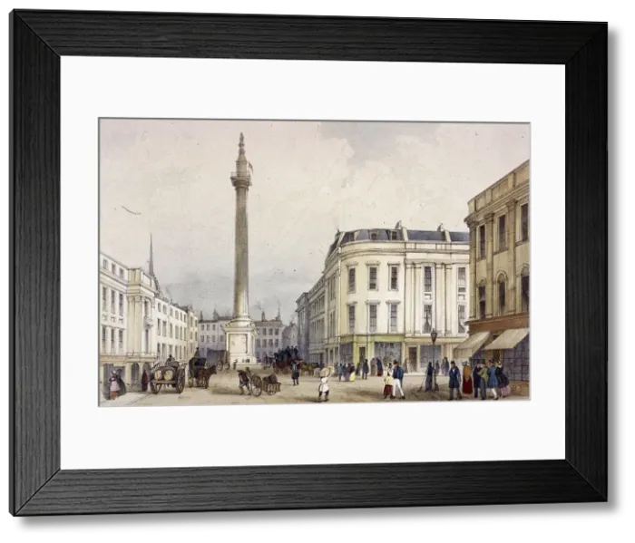 Framed Print : Monument, London, c1855. Artist: Thomas Colman Dibdin Framed Print : Monument, London, c1855. Artist: Thomas Colman Dibdin