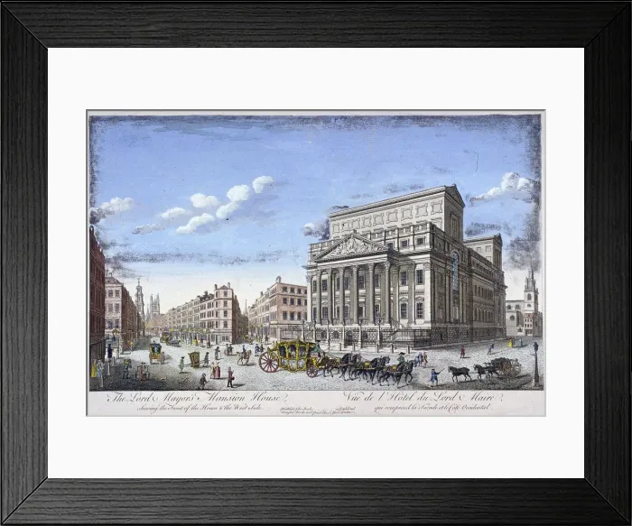 Framed Print : Mansion House (exterior), London, c1753