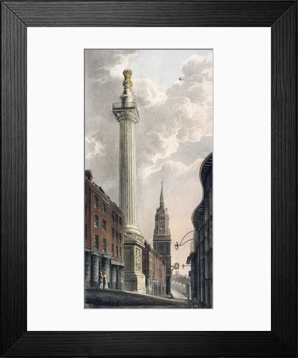 Framed Print : Monument, London, 1812 Framed Print : Monument, London, 1812