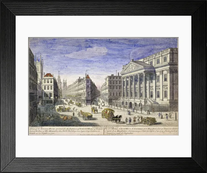 Framed Print : Mansion House (exterior), London, 1751. Artist: Thomas Bowles Framed Print : Mansion House (exterior), London, 1751. Artist: Thomas Bowles